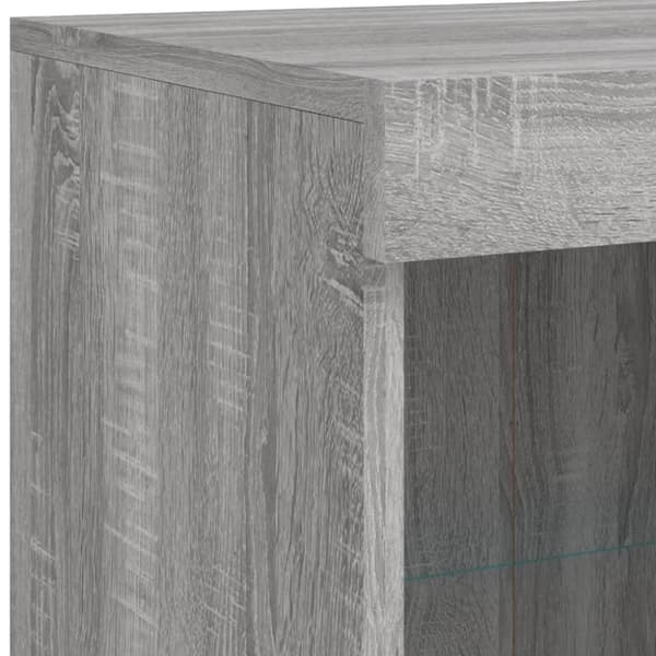 vidaXL Senkki LED-valoilla harmaa Sonoma 81x37x100 cm