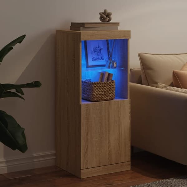 vidaXL Senkki LED-valoilla Sonoma-tammi 41x37x100 cm