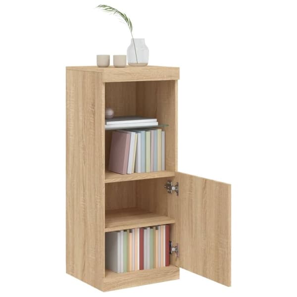 vidaXL Senkki LED-valoilla Sonoma-tammi 41x37x100 cm