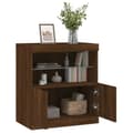 Miniatyrbilde 5 av 11: vidaXL Skjenk med LED-lys brun eik 60x37x67 cm