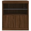 Miniatyrbilde 6 av 11: vidaXL Skjenk med LED-lys brun eik 60x37x67 cm