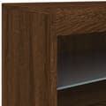 Miniatyrbilde 10 av 11: vidaXL Skjenk med LED-lys brun eik 60x37x67 cm