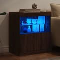 Miniatyrbillede 4 af 11: vidaXL skænk med LED-lys 60x37x67 cm brun egetræsfarve