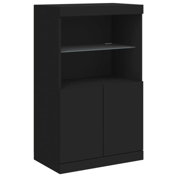 vidaXL Senkki LED-valoilla musta 60,5x37x100 cm