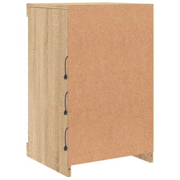 vidaXL skænk med LED-lys 41x37x67 cm sonoma-eg