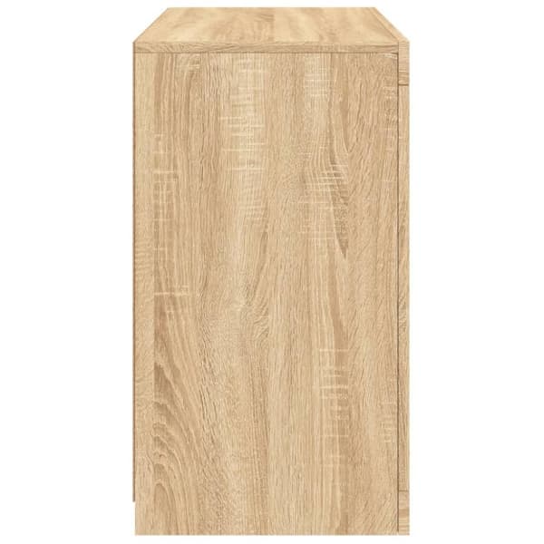 vidaXL Skjenk med LED-lys sonoma eik 60,5x37x67 cm