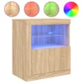 Miniatyrbilde 2 av 11: vidaXL Skjenk med LED-lys sonoma eik 60,5x37x67 cm
