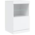 Miniatyrbilde 3 av 11: vidaXL Skjenk med LED-lys hvit 41x37x67 cm