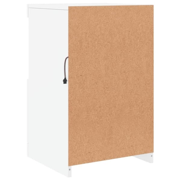 vidaXL skænk med LED-lys 41x37x67 cm hvid