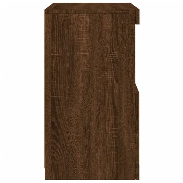 vidaXL Skänk med LED-belysning brun ek 41x37x67 cm