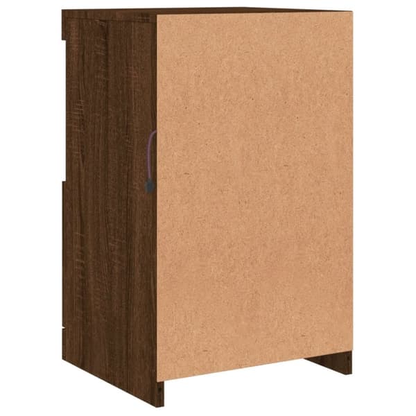 vidaXL Skänk med LED-belysning brun ek 41x37x67 cm