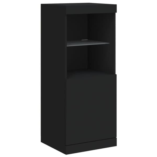vidaXL skænk med LED-lys 41x37x100 cm sort