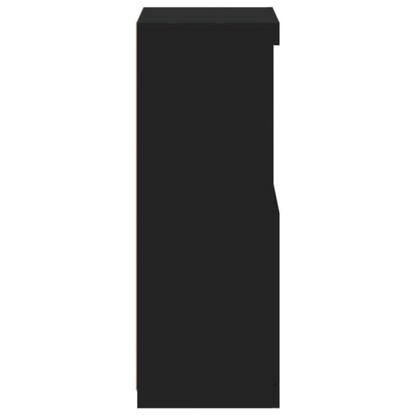 vidaXL skænk med LED-lys 41x37x100 cm sort