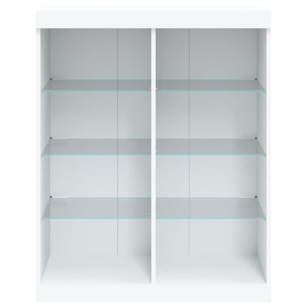 vidaXL Senkki LED-valoilla valkoinen 81x37x100 cm
