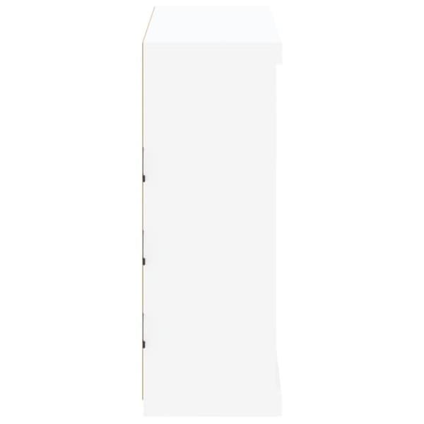 vidaXL Senkki LED-valoilla valkoinen 81x37x100 cm