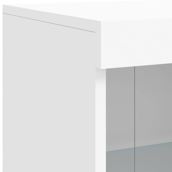 vidaXL Senkki LED-valoilla valkoinen 81x37x100 cm