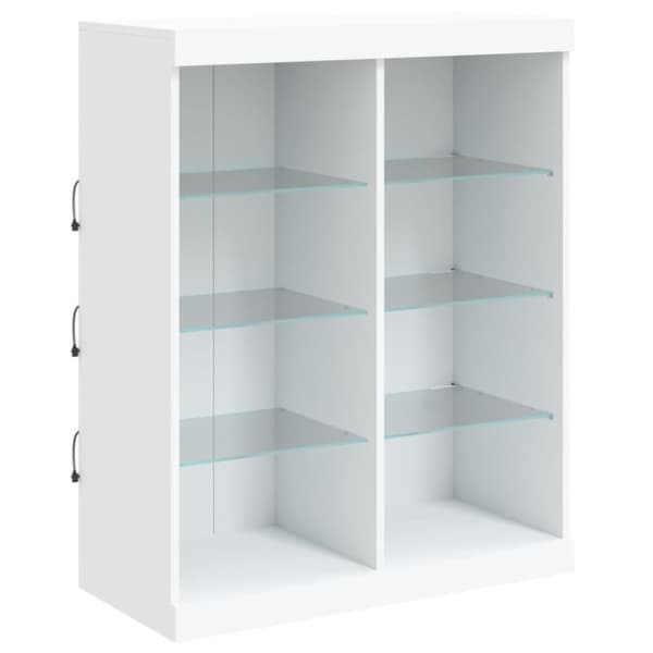 vidaXL Senkki LED-valoilla valkoinen 81x37x100 cm