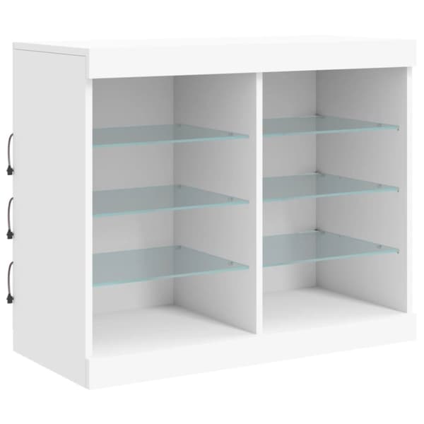 vidaXL Senkki LED-valoilla valkoinen 81x37x67 cm