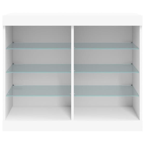 vidaXL Senkki LED-valoilla valkoinen 81x37x67 cm