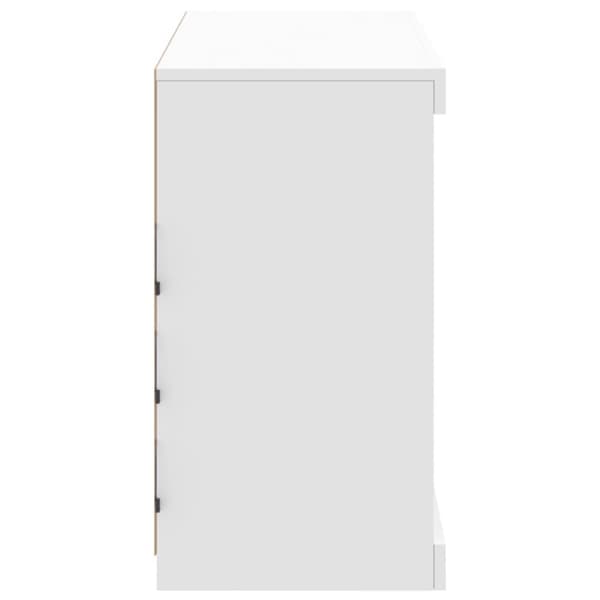 vidaXL Senkki LED-valoilla valkoinen 81x37x67 cm