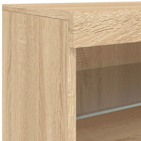 vidaXL Senkki LED-valoilla Sonoma-tammi 60x37x67 cm