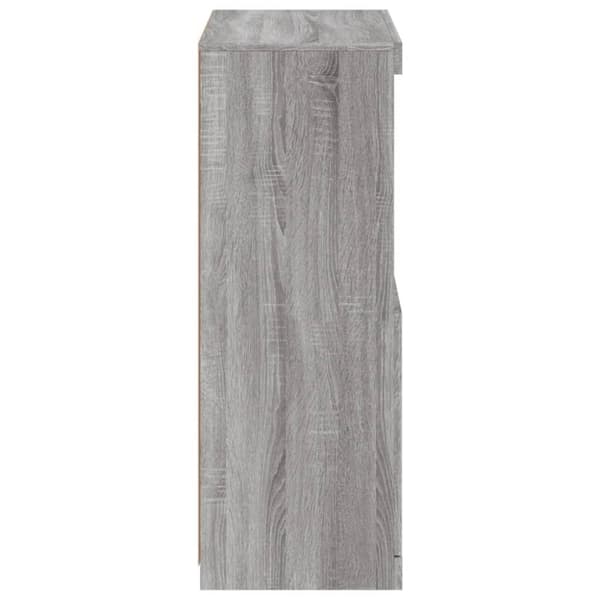 vidaXL skænk med LED-lys 60,5x37x100 cm grå sonoma-eg