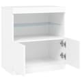 Miniatyrbild 7 av 11: vidaXL Skänk med LED-belysning vit 60x37x67 cm
