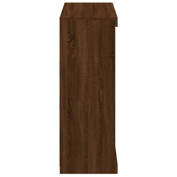 vidaXL Skänk med LED-belysning brun ek 81x37x100 cm