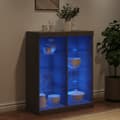 Miniatyrbillede 3 af 11: vidaXL skænk med LED-lys 81x37x100 cm sort