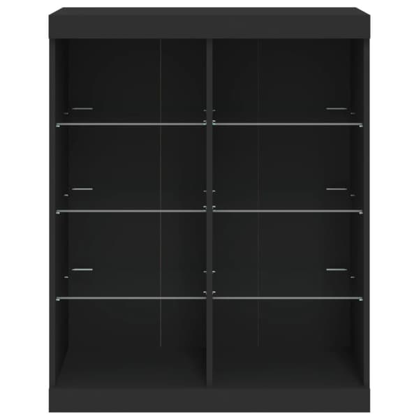 vidaXL skænk med LED-lys 81x37x100 cm sort