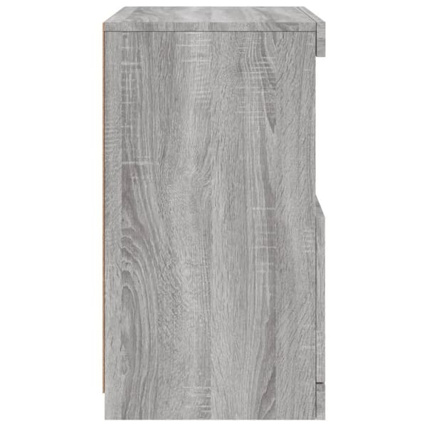 vidaXL Skänk med LED-belysning grå sonoma 41x37x67 cm