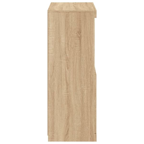 vidaXL skænk med LED-lys 60,5x37x100 cm sonoma-eg