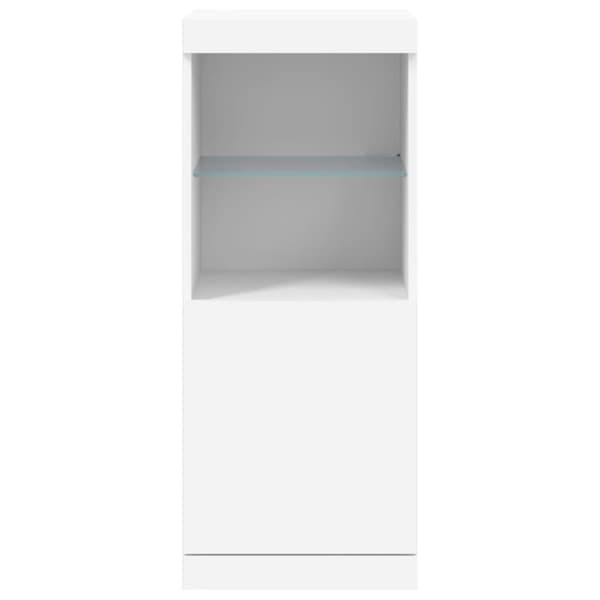 vidaXL skænk med LED-lys 41x37x100 cm hvid