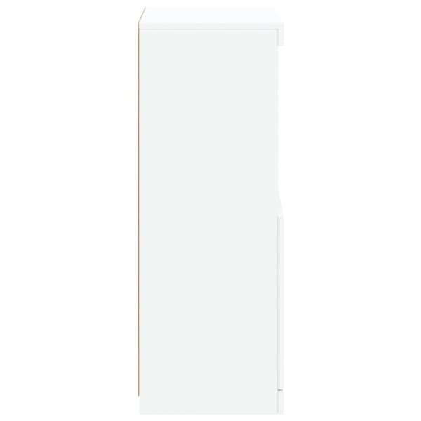 vidaXL skænk med LED-lys 41x37x100 cm hvid