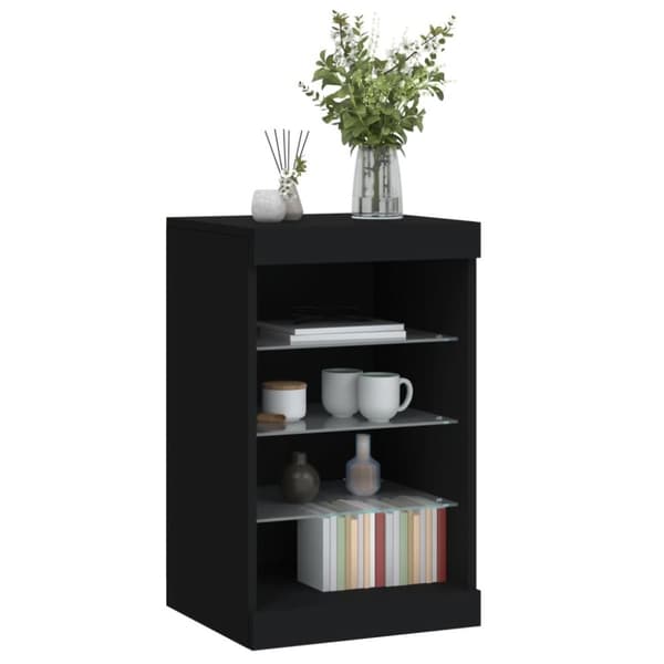 vidaXL Senkki LED-valoilla musta 41x37x67 cm
