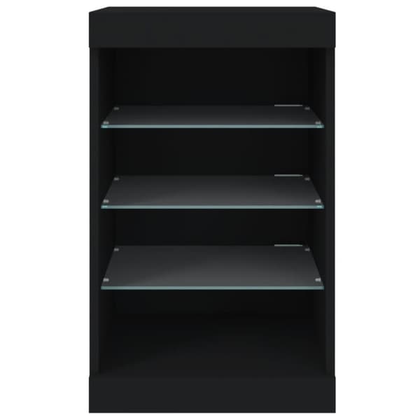 vidaXL Senkki LED-valoilla musta 41x37x67 cm