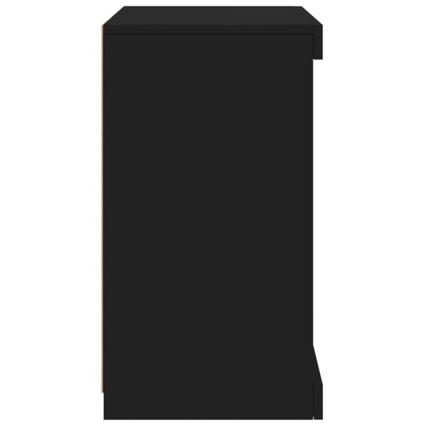 vidaXL Senkki LED-valoilla musta 41x37x67 cm