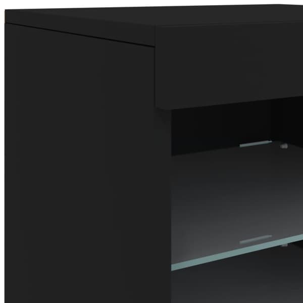 vidaXL Senkki LED-valoilla musta 41x37x67 cm