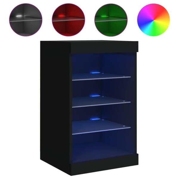 vidaXL Senkki LED-valoilla musta 41x37x67 cm
