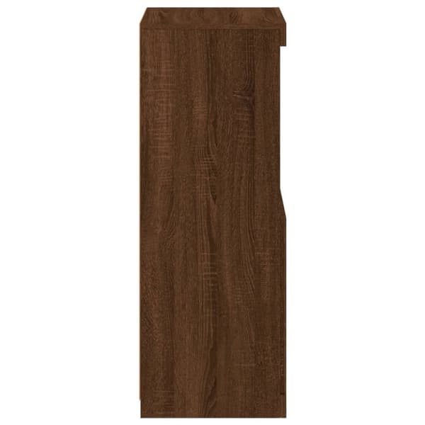 vidaXL Skjenk med LED-lys brun eik 41x37x100 cm