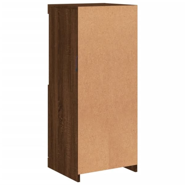 vidaXL Skjenk med LED-lys brun eik 41x37x100 cm