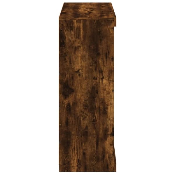 vidaXL Skänk med LED-belysning rökfärgad ek 81x37x100 cm