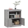 Miniatyrbillede 5 af 11: vidaXL skænk med LED-lys 60,5x37x67 cm grå sonoma-eg