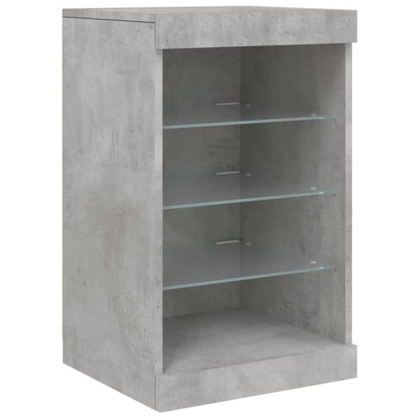 vidaXL skænk med LED-lys 41x37x67 cm betongrå