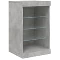 Miniatyrbillede 3 af 11: vidaXL skænk med LED-lys 41x37x67 cm betongrå