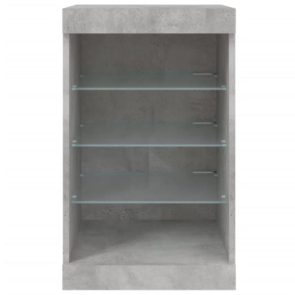 vidaXL skænk med LED-lys 41x37x67 cm betongrå