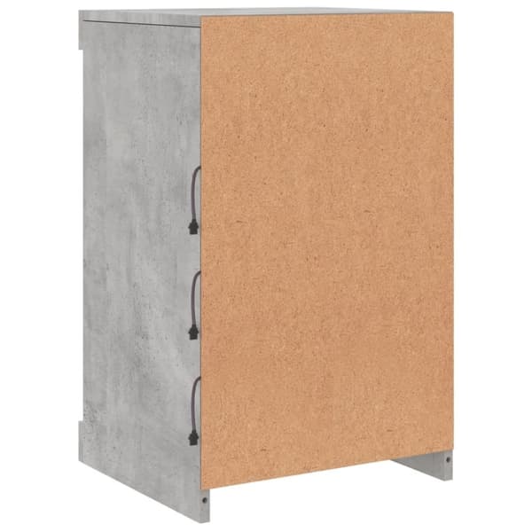 vidaXL skænk med LED-lys 41x37x67 cm betongrå