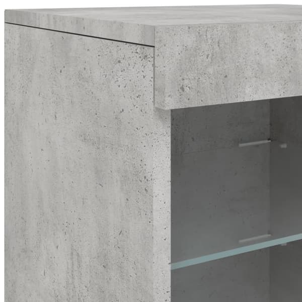 vidaXL skænk med LED-lys 41x37x67 cm betongrå
