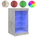Miniatyrbillede 2 af 11: vidaXL skænk med LED-lys 41x37x67 cm betongrå