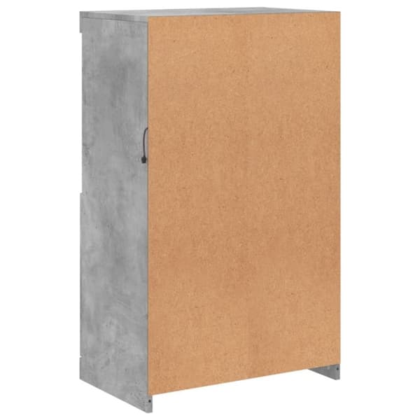 vidaXL Skänk med LED-belysning betonggrå 60,5x37x100 cm